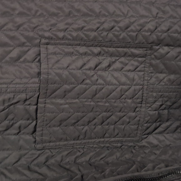 Handmade Quilted Reversible Zip Vest Black White Geometric Pattern Plus Size - Picture 6 of 7